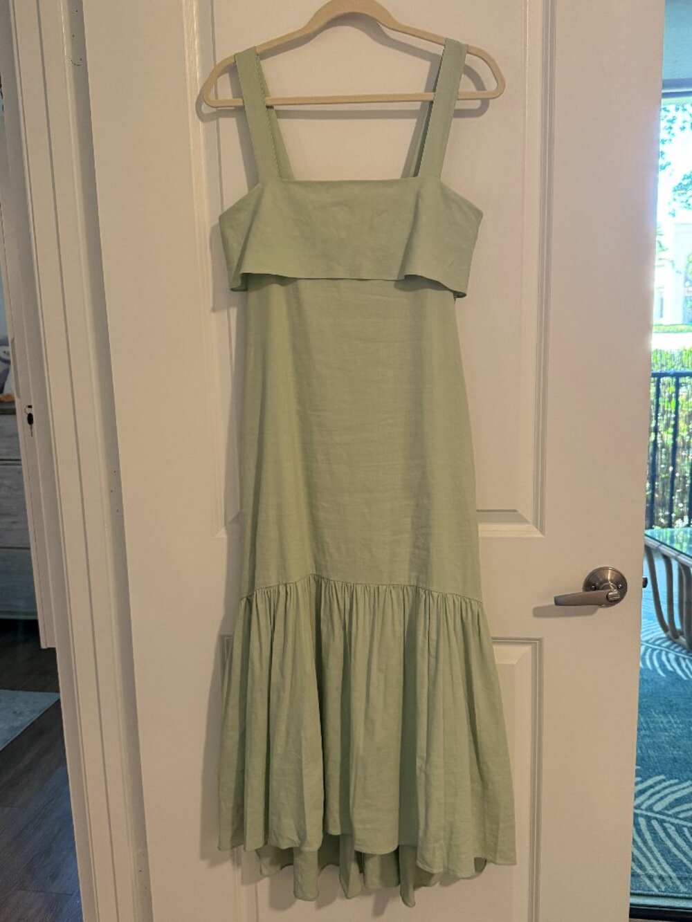 Linen Theory Maxi Dress -Light Sage